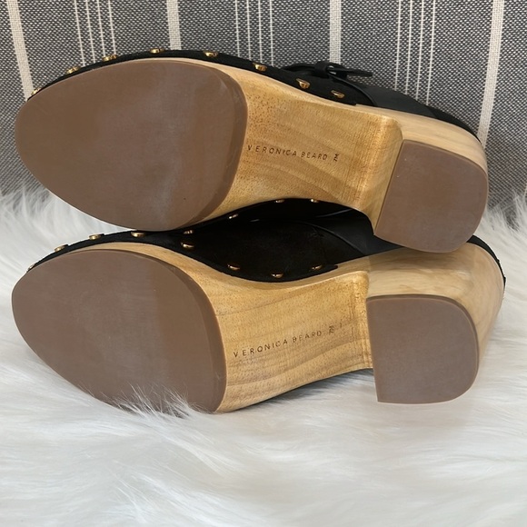 Veronica Beard Black and Tan Clogs - Picture 10 of 13